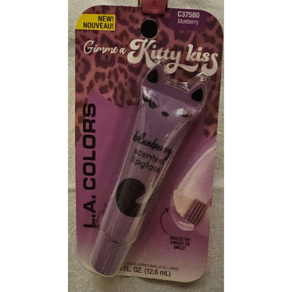L.A. Colors Gimme A Kitty Kiss Blueberry Scented Lipgloss NWT NEW